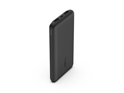 BOOSTCHARGE 3-poorts 10.000mAh-powerbank + USB-A/USB-C-kabel Black