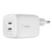 Belkin BOOSTCHARGE PRO 2-poorts USB-C® GaN-wandlader met PPS (65 W) WCH013vfWH