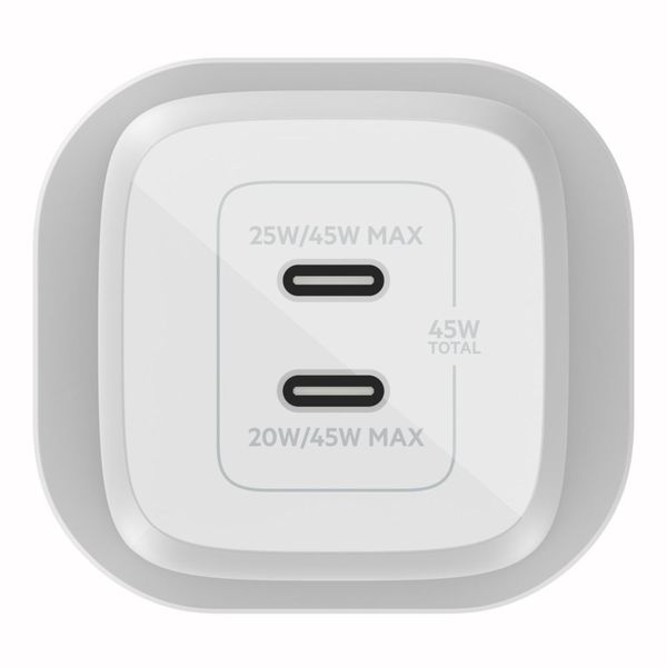 Belkin BOOSTCHARGE PRO 2-poorts USB-C® GaN-wandlader met PPS (45 W) WCH011vfWH