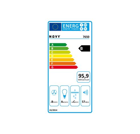 7650 Hotte îlot Flatline 100 cm inox  Novy