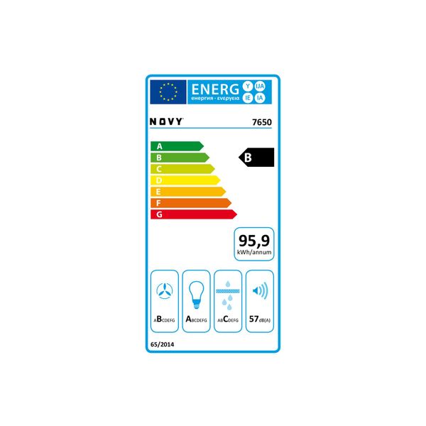 7650 Eilandkap Flatline 100 cm inox Novy