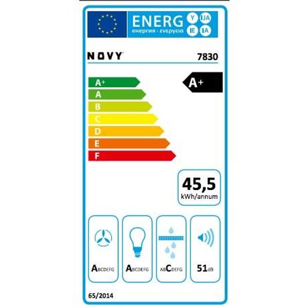 7830 Wandkap Vision 90cm zwart glas 