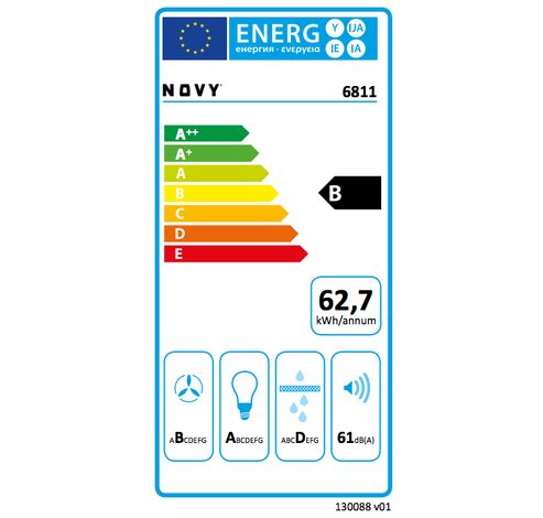 6811 Pureline Compact 90 cm wit led  Novy