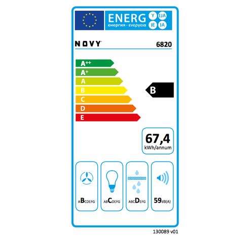 6820 Pureline Compact 120 cm inox led  Novy