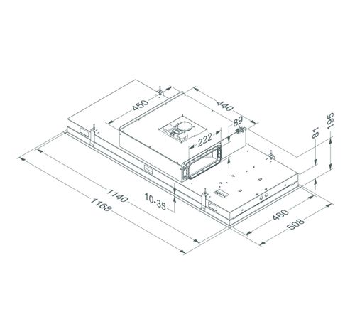 6820 Pureline Compact 120 cm inox led  Novy