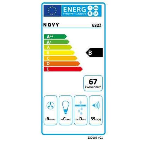 6822 Pureline Compact 120 cm zwart led  Novy