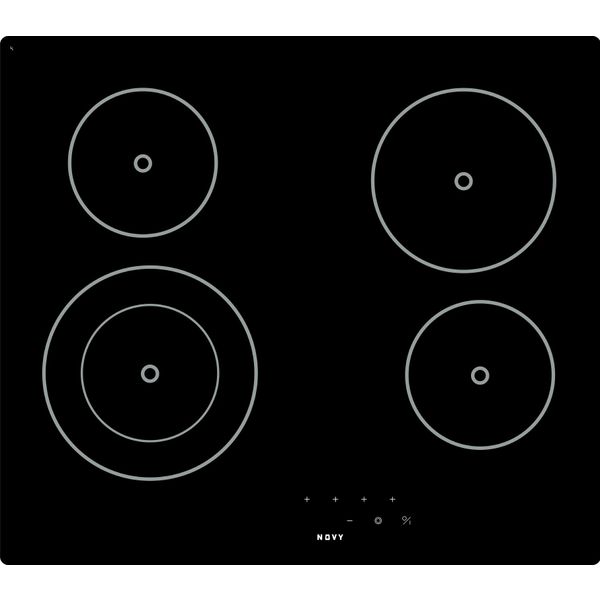 1109 Table de cuisson vitrocéramique BASIC 59 cm, 4 zones 