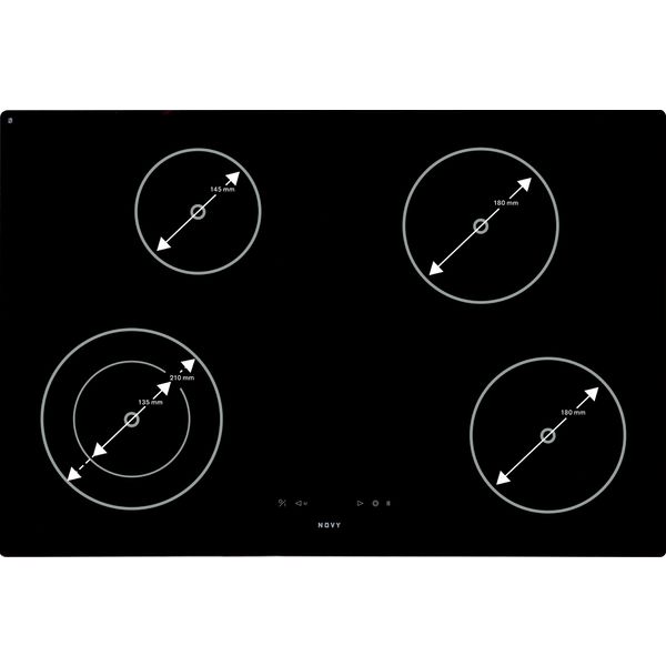 1119 Vitrokeramische kookplaat BASIC 78 cm 4 zones 