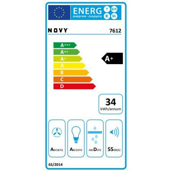 7612 Hotte murale Flatline 120 cm noir 