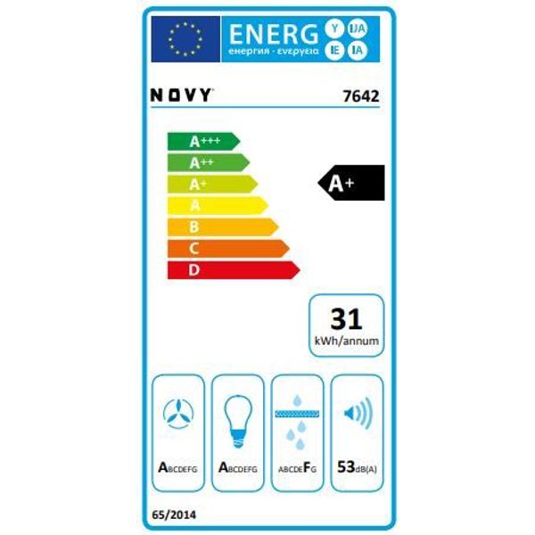 7642 Hotte îlot Flatline 90 cm noir 