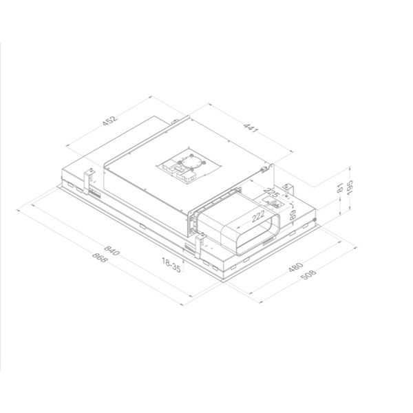 6911 Pureline Pro Compact 90 cm white 