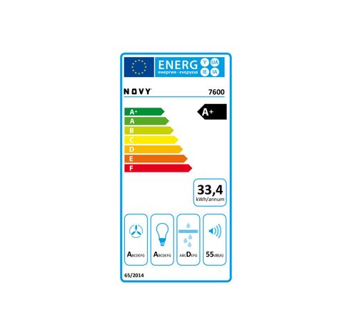 7600 Wandkap Flatline 90 cm inox  Novy