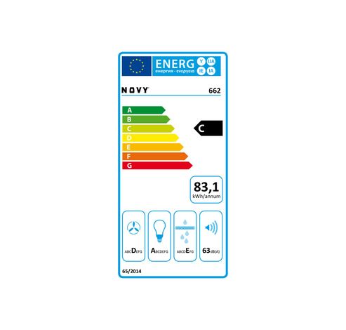 662 Hotte télescopique 60 cm double bouton moteur  Novy