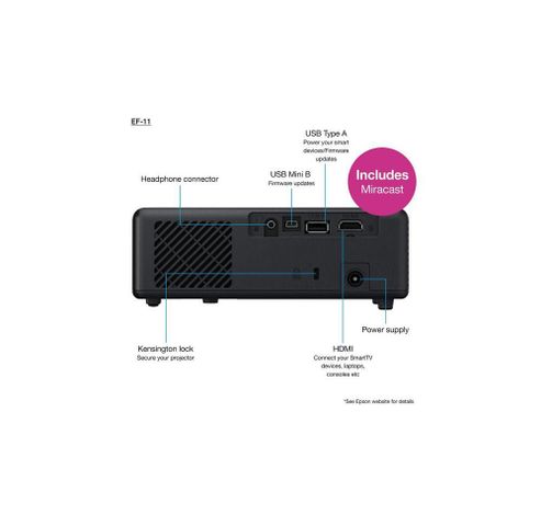 EF-11 Mini-laserprojectie-tv                    Epson