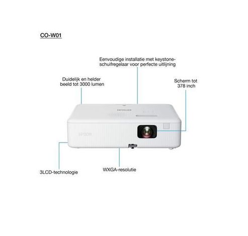 CO-W01 WXGA projector 3LCD 15000:1 16:10  Epson