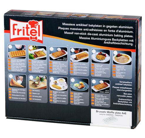 FRITEL SET BAKPLATEN VOOR BRUSSELSE EN LUIKSE WAFEL 4X6 142361  Fritel