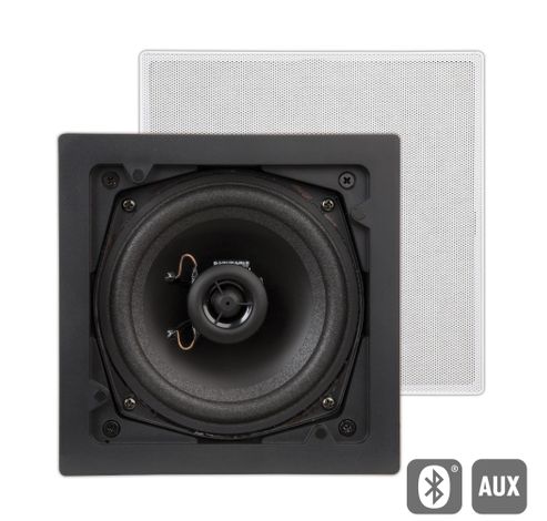 FL101BT Flat actieve inbouw LS vierk. AUX/BT wit (2pc)  ArtSound