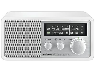 R11 audio houten cabinet radio wit