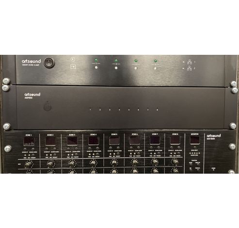 AMP850 multikanaalsversterker 8x50W zwart  ArtSound