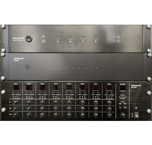 AMP850 multikanaalsversterker 8x50W zwart  ArtSound