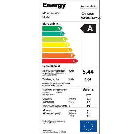 XWDE 861480X WSSS EU  Indesit