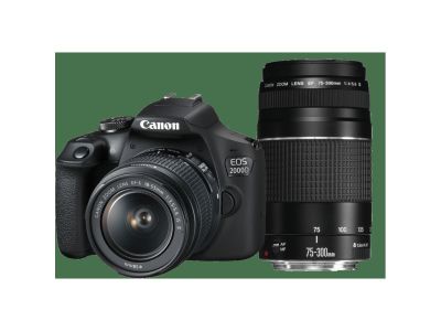 EOS 2000D + 18-55 IS + 75-300 DC