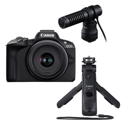 EOS R50 Black + RF-S 18-45 Content Creator Kit 