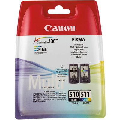 PG-510/CL-511 Ink Cartridge Black And Colour Standard  Canon