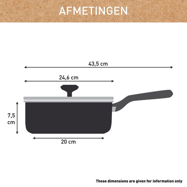 Tefal C4243253 Renew+ Sauteerpan met deksel 24cm