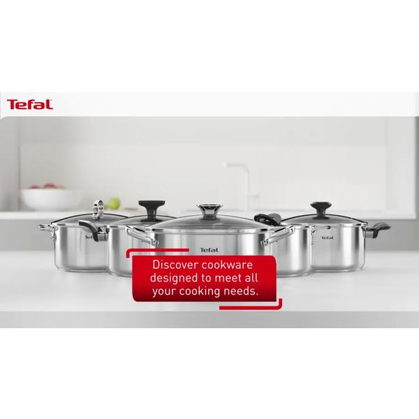 Tefal H852S325 Nordica Set van 3 inox kookpotten 16/20/24 cm + 3 deksels