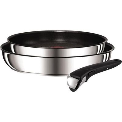 L9409002 Ingenio Inspiration set 2 braadpannen 22-26cm + handvat  Tefal