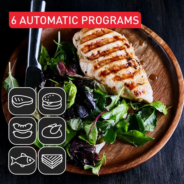 GC718D10 OptiGrill+ Intelligente Grill - 6 programma's 