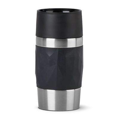 N2160110 Travel Mug Compact RVS/Zwart 0,3L  Tefal