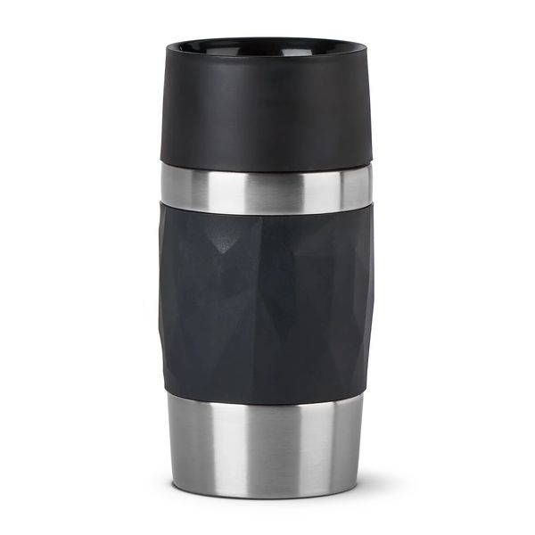 N2160110 Travel Mug Compact RVS/Zwart 0,3L 