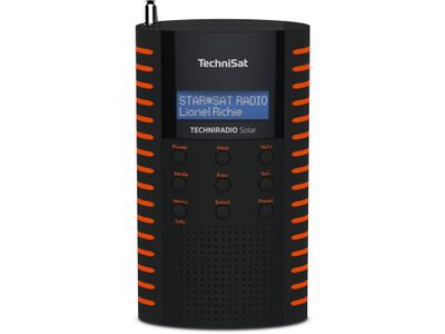 Techniradio Solar Mobiele DAB+/FM-radio opladen via zonnepaneel Black/Orange