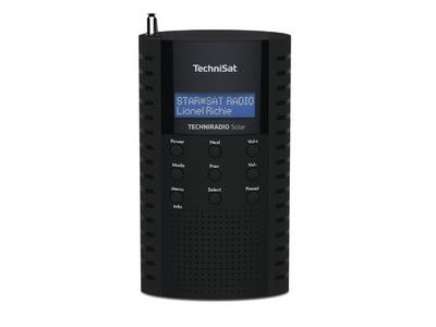 Techniradio Solar Mobiele DAB+/FM-radio opladen via zonnepaneel black
