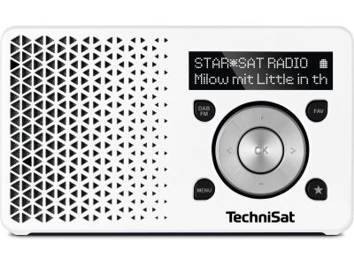 DigitRadio 1 Draagbare DAB+/FM-radio  Wit/Zilver