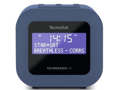 Techniradio 40 Compacte DAB+/FM-klokradio Blauw/grijs