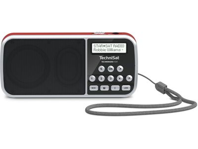 Techniradio RDR Draagbare DAB+/FM-zakradio met LED-zaklampfunctie Red