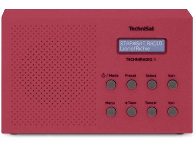 Techniradio 3 Draagbare DAB+/FM-radio in blokdesign red