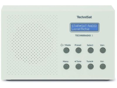 Techniradio 3 Draagbare DAB+/FM-radio in blokdesign white 