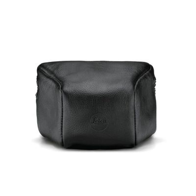 Leather Pouch, black, large front  Leica