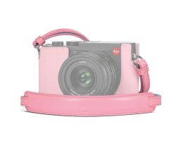 Carrying Strap-Q2, leather, pink/light blue Leica