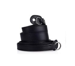 Carrying Strap with Protecting Flap, leather, black Leica