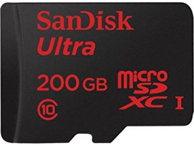 Micro SDXC Ultra 200GB 90MB/s + SD adapter android