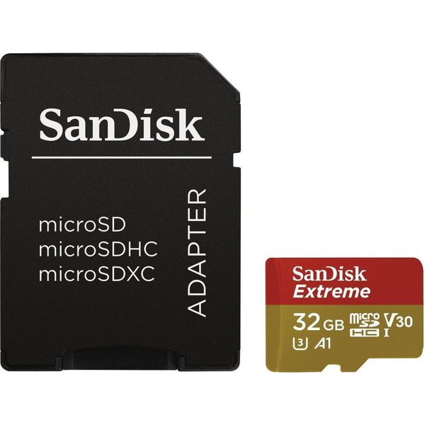 Sandisk MicroSDHC Extreme 32GB A1 V30 U3 UHS-I CL.10