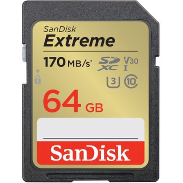 Sandisk Extreme 64B SDHC Memory Card 170MB/s 10