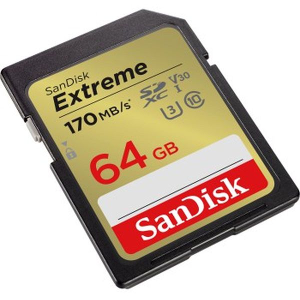 Sandisk Extreme 64B SDHC Memory Card 170MB/s 10