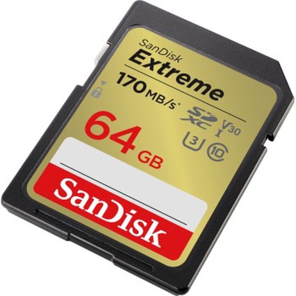 Sandisk Extreme 64B SDHC Memory Card 170MB/s 10