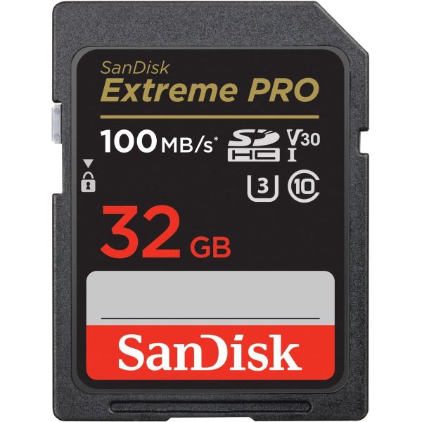 Sandisk Extreme Pro 32GB SDHC Memory Card 100MB